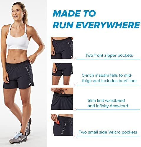 Korsa חבק 5 מכנסיים אתלטים 2.0 לנשים עם כיסים | משקל קל, פיתול לחות ומונע קצר | לריצה